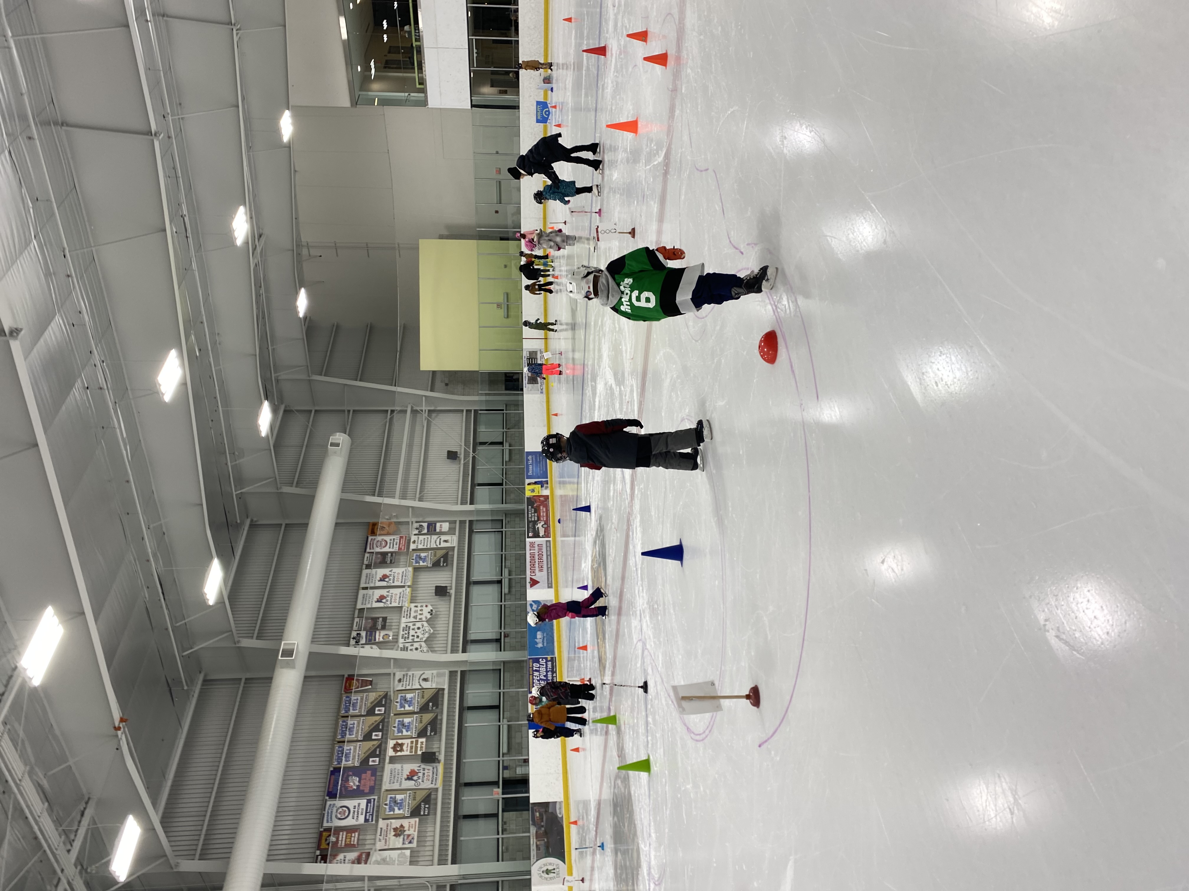 flamboro skating club participants skating around cones